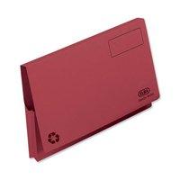 Elba Document Wallet Full Flap 285 gsm Capacity 32mm Foolscap Red (Pack of 50)