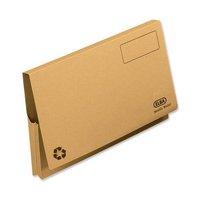 Elba Document Wallet Full Flap 285 gsm Capacity 32mm Foolscap Yellow (Pack of 50)
