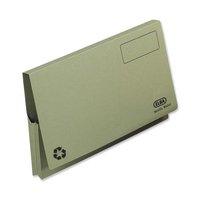 Elba Document Wallet Full Flap 285 gsm Capacity 32mm Foolscap Green (Pack of 50)