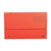 Elba Document Wallet Half Flap 285 gsm Capacity 32mm Foolscap Red (Pack of 50)