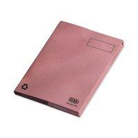 Elba Clifton Flat File with Front Pocket 315 gsm Capacity 50mm Foolscap Pink (Pack of 25)