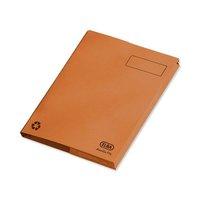 Elba Clifton Flat File with Front Pocket 315 gsm Capacity 50mm Foolscap Orange (Pack of 25)