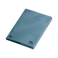 Elba Clifton Flat File with Front Pocket 315 gsm Capacity 50mm Foolscap Blue (Pack of 25)