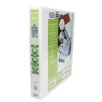 Elba Panorama Presentation Binder PVC 3 Cover Pockets 4 D-Ring 25mm A4 White (Pack 10)