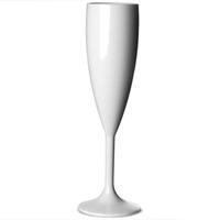 elite premium polycarbonate champagne flute white 7oz 200ml single