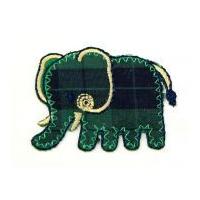 elephant embroidered iron on motif applique