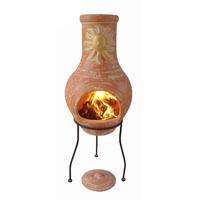 El Fuego Lola Sol Clay Small Chimeneas in Brown