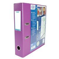 Elba Lever Arch File with Clear PVC Cover 70mm Spine A4 Purple Ref 100082437 [Pack 10]
