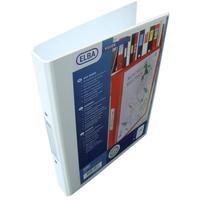 Elba Ring Binder PVC with Clear Front Pocket 2 O-Ring Size 25mm A4 White Ref 100080889 [Pack 10]