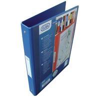 Elba Ring Binder PVC with Clear Front Pocket 2 O-Ring Size 25mm A4 Blue Ref 100080886 [Pack 10]