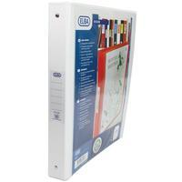Elba Ring Binder PVC with Clear Front Pocket 4 O-Ring Size 25mm A4 White Ref 100080879 [Pack 10]