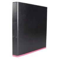 Elba MyColour (A4) Ring Binder 2 O-Rings 250-Sheets Polypropylene (Black/Pink) Single