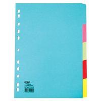 Elba (A4) Card Dividers Europunched 5-Part Assorted