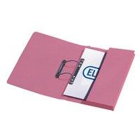 Elba Stratford Transfer Spring File Recycled Pocket 310gsm 32mm Foolscap Pink (Pack of 25)