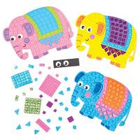 elephant mosaic magnet kits pack of 16