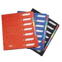 Elba Part File Pressboard Elasticated 7-Part A4 Assorted (Pack of 15)