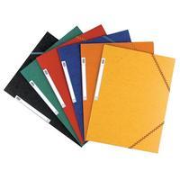 Elba Boston File Premium Pressboard Elasticated 3-Flap for 32mm A4 Assorted (Pack of 10)