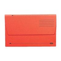 Elba Document Wallet Half Flap 285 gsm Capacity 32mm A4 Red (Pack of 50)