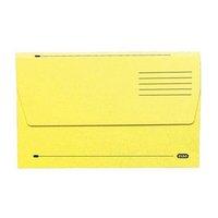 elba a4 document wallet half flap 310gsm yellow 1 x pack of 50