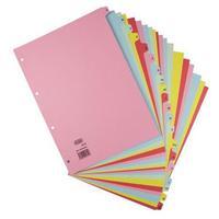 elba a4 sturdy 160gsm manilla divider europunched a z 20 part assorted ...