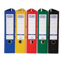 Elba (A4) Lever Arch File Coloured Paper Over Board 80mm Spine Assorted (1 x Pack of 10)