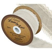 Eleganza 38mm Linen & Lace Stitched Edge 2.3M 381454