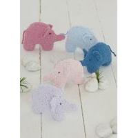 elephant toys in sirdar snuggly bubbly 4607 digital version