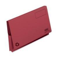 Elba Foolscap Document Wallet Full Flap Mediumweight 260gsm Red Pack