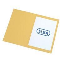 Elba A4 Square Cut Folder Lightweight 180gsm Yellow Pack of 100