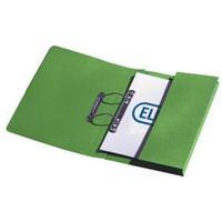 Elba StrongLine Foolscap Spring Pocket File 320gsm 36mm Green Pack of