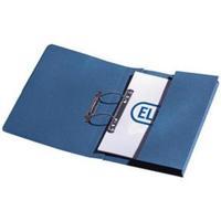 Elba StrongLine Foolscap Spring Pocket File 320gsm 36mm Blue Pack of