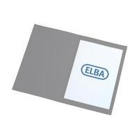 Elba Foolscap Square Cut Folder Heavyweight 285gsm Grey Pack of 100