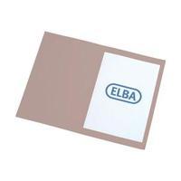 Elba Foolscap Square Cut Folder Heavyweight 285gsm Buff Pack of 100
