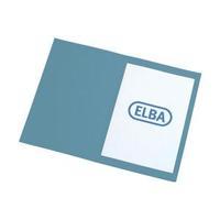 Elba Foolscap Square Cut Folder Heavyweight 285gsm Blue Pack of 100