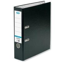 elba foolscap lever arch file pvc slotted 70mm spine black 1 x pack of