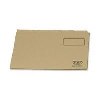 Elba Foolscap Tabbed Folders Mediumweight 250gsm Buff Pack of 100 20 x