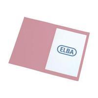 Elba Foolscap Square Cut Folder Heavyweight 285gsm Pink Pack of 100