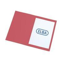 Elba Foolscap Square Cut Folder Heavyweight 285gsm Red Pack of 100
