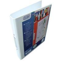 elba a4 25mm 2 o ring pvc ring binder with clear front pocket white