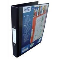 Elba Vision A4 Presentation Ring Binder PVC 2 O-Ring 25mm Black Pack