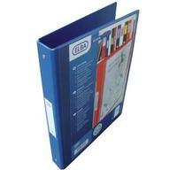 elba a4 25mm 2 o ring pvc ring binder with clear front pocket blue