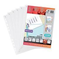 elba a4 heavy duty quick in punched pocket polypropylene clear 1 x