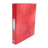 elba classy a4 ring binder 2 o ring 25mm laminated gloss finish red