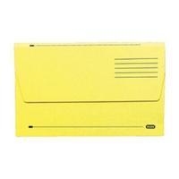 elba a4 document wallet half flap mediumweight 285gsm yellow pack of