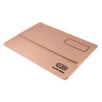 Elba A4 Document Wallet Half Flap Mediumweight 285gsm Buff Pack of 50