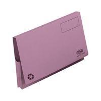 elba foolscap document wallet full flap mediumweight 260gsm mauve pack