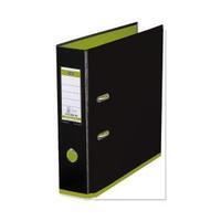 elba mycolour a4 lever arch file polypropylene 80mm blacklime single