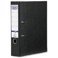 Elba Cloud A4 Lever Arch File 80mm Spine Black Pack of 10 100081009