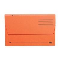 Elba Foolscap Document Wallet Half Flap Mediumweight 285gsm Orange