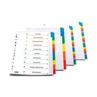 elba a4 index mylar reinforced europunched 1 12 multi coloured mylar